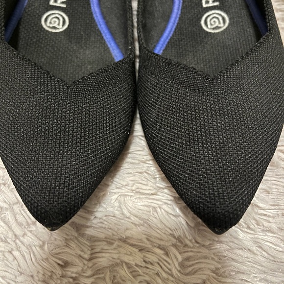 Rothy's The Point Black Shoes Ballet Flats Pointed Toe Soft Recycle Size W7 - Picture 3 of 14